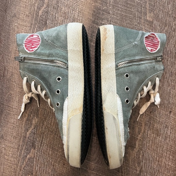 Golden Goose Green High-Top Sneakers - Picture 4 of 6